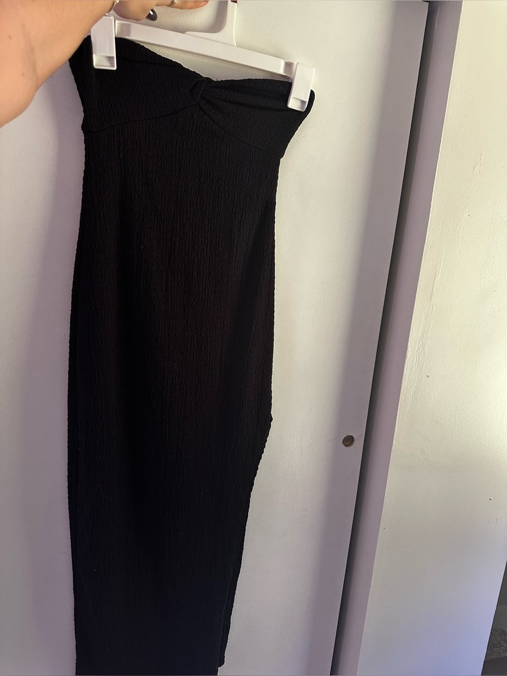 wild fable Black Strapless Midi Dress